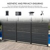 Kozyard 50" W x 48" H Black Privacy Screens Fence Panel Specifically for Hard Surfaces Aluminum Post Flat Fence Kit for AC Trash Can Storage - 4 of 4