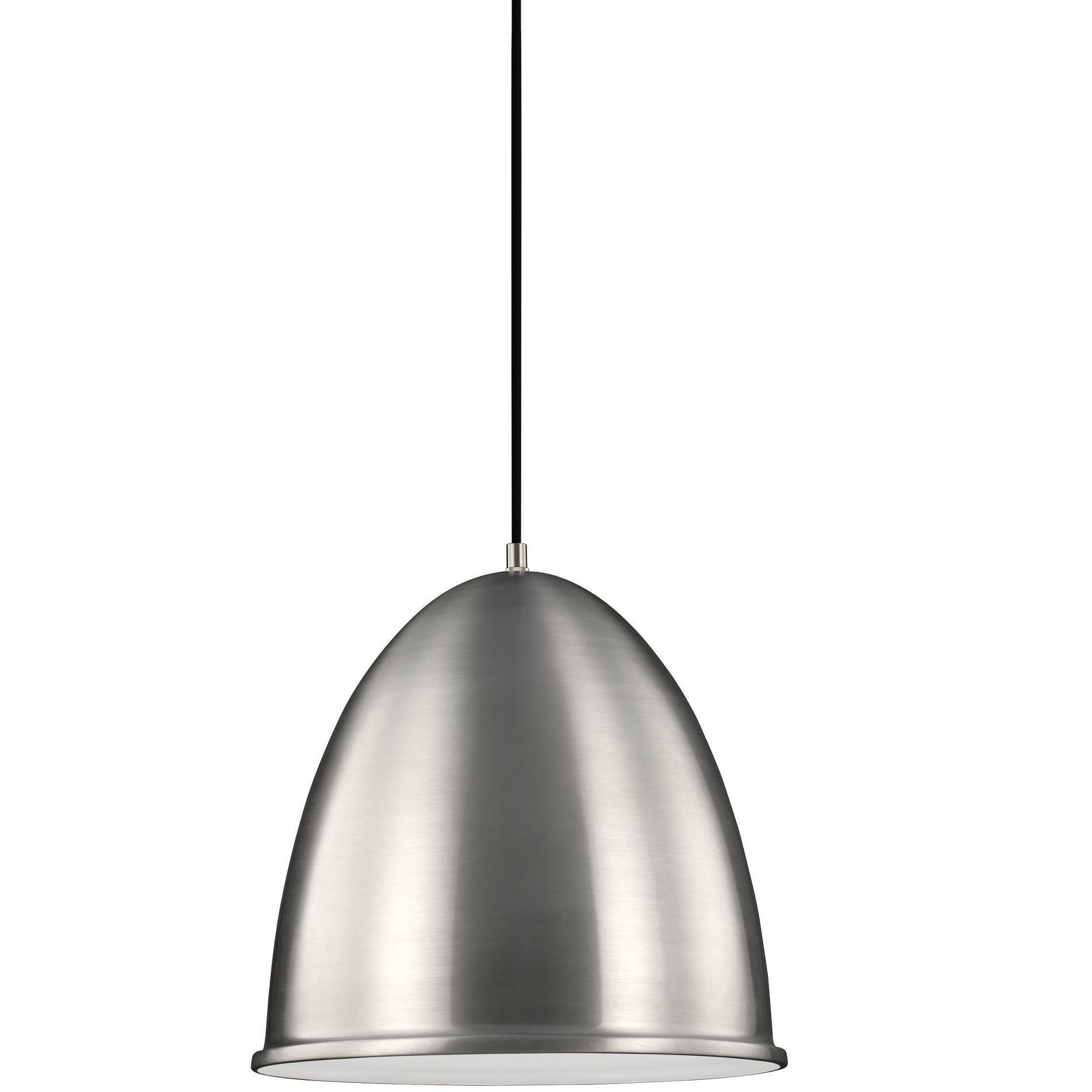 Generation Lighting Hudson Street 1 Lights Satin Aluminum Pendant