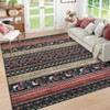 Machine Washable Modern Area Rug for Dorm Home Flower Contemporary Bedroom Floral Accent Carpet - 4 of 4