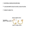 Splendid Gold Earrings for Women – Stylish White Gold Hoop Earrings with Exquisite Gold Huggies, Push-in Flat Back Stud Earrings - 2 of 4
