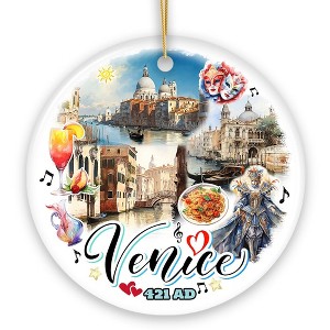 Artistic Venice Unique Cultural Christmas Ornament, Vintage Italy Gift and Keepsake Souvenir| OrnamentallyYou - 1 of 4