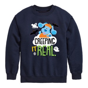 Boys' - Blue's Clues & You! - Creeping It Real Graphic Long Sleeve Fleece Sweatshirt - 1 of 4