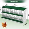 Nesting Boxes for Chickens, Metal Roll Out Laying Nest Box with Perch, Secure Lid Wall Mount or Free Standing - 4 of 4