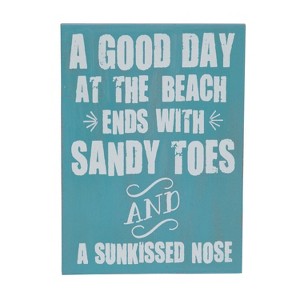 Beachcombers A Good Day At The Beach Ends With Salty Sunkissed Nose Wall Sign 5 x 0.5 x 7 Inches. - 1 of 1