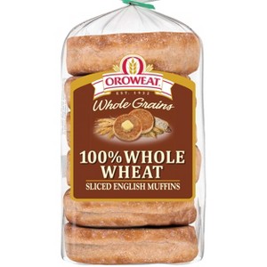 Oroweat 100% Whole Wheat English Muffins - 13.75oz/6ct - 1 of 4