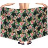 HAPPY BAY Men's Summer Long Surfing Samoan Cover Up Swimwear Beach Wrap Vacation Pareo Beachwear Hawaiian Sarong For Men One Size Black, Floral - 4 of 4