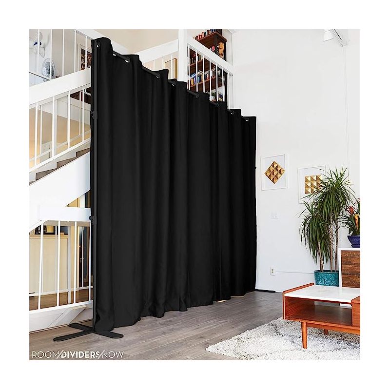 Room/Dividers/Now 9ft Tall x 15ft Wide Premium Room Divider Curtain, Midnight Black, 2 of 4