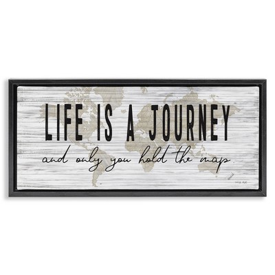 Stupell Industries Life Is a Journey Rustic World Map, 25" x 11"