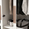 Famapy Armoire With LED Light and Glass Doors Wardrobe Cabinet - 4 of 4