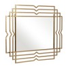 Mirror Metal Glass Iron Geometric Layered Frame 40" Gold Finish Wall Decor for Home Office Bedroom Living Room - 2 of 4