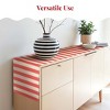 Folkulture Christmas Table Runner  | 100% Cotton | Red & White Striped Christmas Decor | Washable Neutral Home Accent - 2 of 4