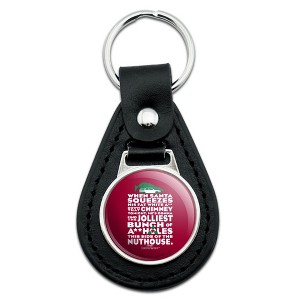 National Lampoons Christmas Vacation Jolliest Bunch Black Leather Keychain - 1 of 4
