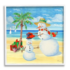 Stupell Industries Festive Snowman Beach, 12'' x 12'' - 1 of 4