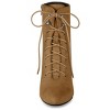 Allegra K Women's Pointy Toe Zip Lace Up Stiletto Heel Ankle Boots - 3 of 4