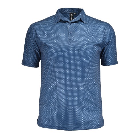 Burnside Men's Burn Golf Shirt Pindot | Navy Blue Small : Target