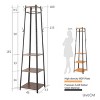 Artloge Heavy Duty Industrial Coat Rack Freestanding Clothing Stand Hall Tree Entryway Home Storage Shelves with 3 Shelves ＆ 8 Hooks - 3 of 4