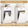 Whizmax Freestanding Dual Dump Trash Cabinet, 10 Gallon Storage, Hidden Pet Resistant Trash Can Cabinet, for Kitchen Dining Room Living Room - 2 of 4