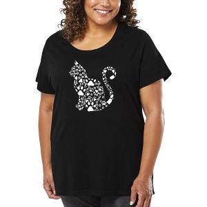 LA Pop Art Cat Claws - Women's Word Art T-Shirt - 1 of 4