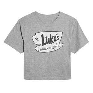 Women's - Gilmore Girls - Lukes Coffee Cropped Graphic T-Shirt - 1 of 4