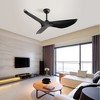 Gulches 52 Inch Indoor Ceiling Fan No Light With 6 Speed Remote Control 3 ABS Blades Reversible DC Motor - 3 of 4
