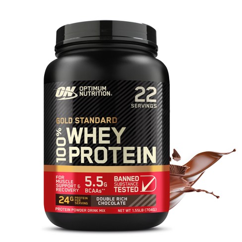 Optimum Nutrition Gold Standard 100% Whey Protein Powder - Double Rich Chocolate - 23.59oz - image 1 of 4