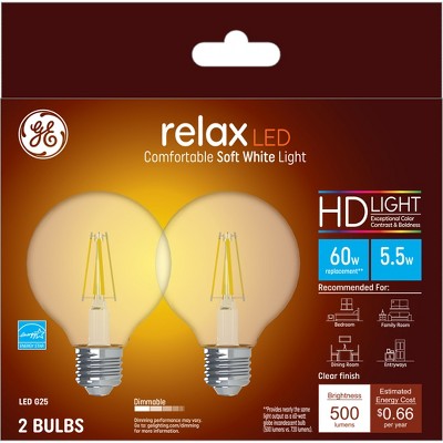 Ampoule LED GE Relax HD 60W (10.5W) - 800 Lumens, Lumière Blanche Chaude, Neuve