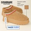 CUSHIONAIRE Women’s Kabuki Genuine Suede Platform Mule Slippers with Memory Foam, Indoor/Outdoor, Wide Widths Available - 4 of 4