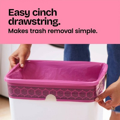 Glad DrawString Trash Bags - Cherry Blossom - 8gal - 26ct: Tear-Resistant, Odor Control