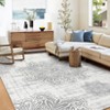 Vintage Machine Washable Area Rug Non Slip Soft Low Pile Rug Distressed Printed Rug Stain Resistant Non Shedding Ultra Thin Carpet - 3 of 4