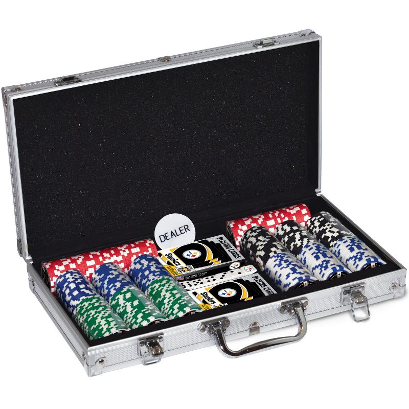 MasterPieces 300 Piece Poker Chip Set - NFL Pittsburgh Steelers, 4 of 9