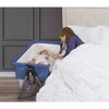 Dream On Me JPMA Certified Lotus Bassinet and Bedside Sleeper in Blue - 3 of 4