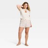 Women's Pointelle Short Sleeve Top and Shorts Pajama Set - Wild Fable™ - 3 of 3