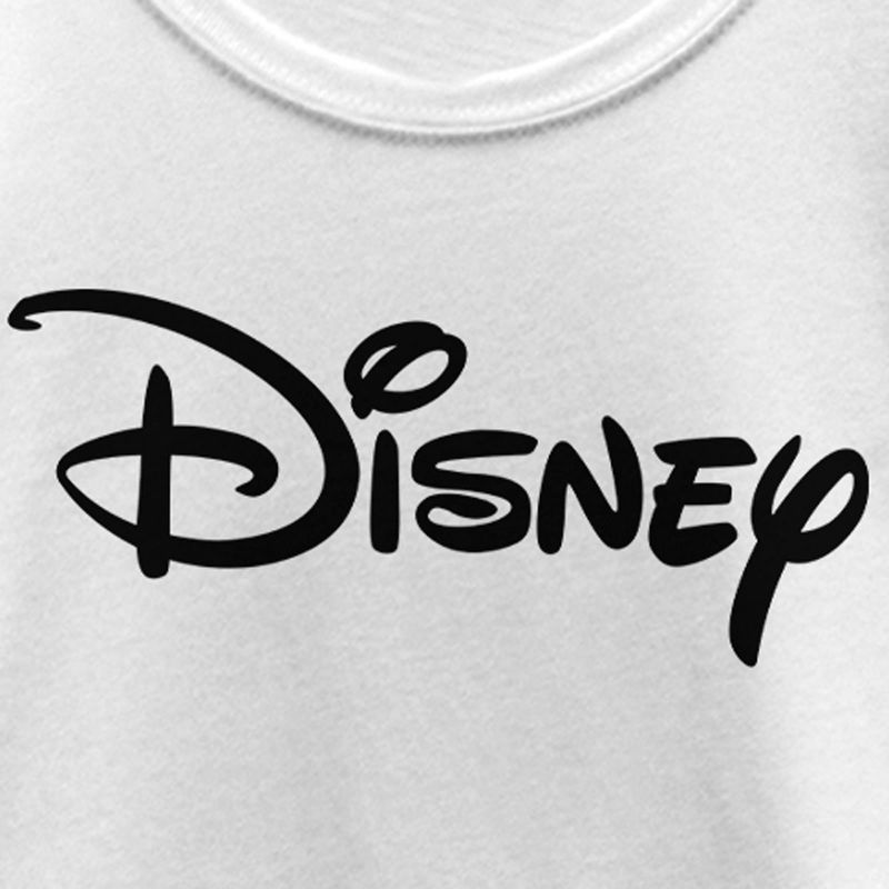 Girl's Disney Black and White Classic Logo T-Shirt, 2 of 5