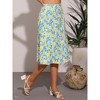 INSPIRE CHIC Women's Print Floral Peasant Elastic Waist A-Line Midi Skirts - 3 of 4