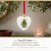 Spode Christmas Tree Puffed Heart Ornament - Festive Holiday Decor Accent in Dolomite - Traditional Collectible Christmas Ornament - 2 of 4