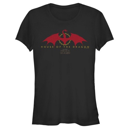 Juniors Womens Game Of Thrones: House Of The Dragon Red Dragon Logo T ...