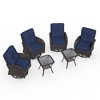 UPTIOT 6-Piece Wicker Swivel Outdoor Rocking Chairs Patio Conversation Set - 3 of 4