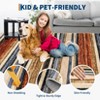 Modern Runner Rug Washable Striped Accent Carpet Non-Slip, Stain-Resistant Entry Rugs Low Pile Hallway Rug - 4 of 4