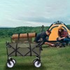 VisioGear Multi-use Bag Collapsible Foldable Wagon Cart, Beach Wagon Grocery Cart with Liner Bag and Cover, Green, 25.98"*17.32"*37.4" - 2 of 4