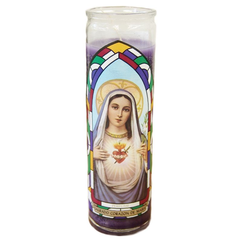 Jar Candle Sagrado Corazon De Maria Mauve - Continental Candle, 1 of 6