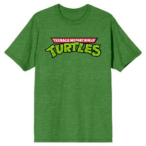 TMNT Classic Logo Men's Irish Green Heather Graphic Tee-XXL - 1 of 3