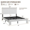 GDFStudio Nysa Industrial Wooden Platform Bed with Headboard - 3 of 4
