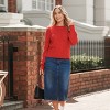 Women's Timeless Denim A-Line Midi Skirt - Cupshe - 2 of 4