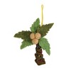 Split P Palm Tree Beaded Green Felt Ornament Pack Of 4 - 2 of 4