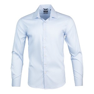 Chaps Mens Slim Fit Dress Shirt Wrinkle Resistant Stretch White Long Sleeve Shirts for Men Formal - 1 of 4