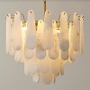 21.7" 4-Tiers Luxury Round Alabaster Chandeliers - 2 of 4