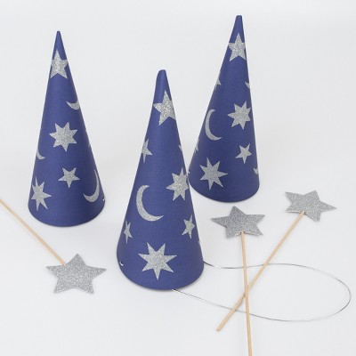 Meri Meri Wizard Party Hats & Wands (Pack of 6)