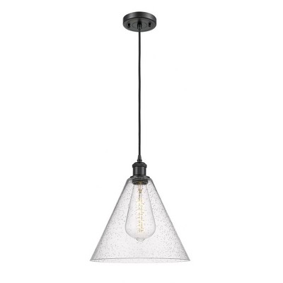 Berkshire - 1 Light Cord Hung Mini Pendant In Industrial Style-14.75 Inches Tall and 12 Inches Wide