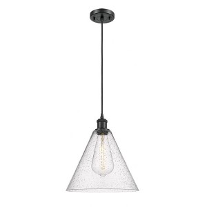 Berkshire - 1 Light Cord Hung Mini Pendant In Industrial Style-14.75 Inches Tall and 12 Inches Wide - 1 of 1