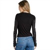 Women's Embellished Mock Neck Long Sleeve Top - Kiwi - 3 of 4